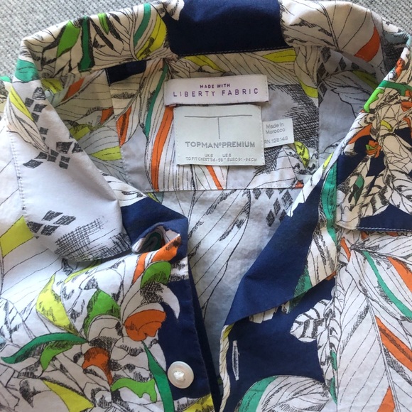 TopMan Pattern Button Up Shirt - Picture 2 of 2